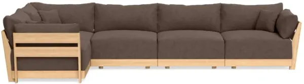 Modular Bondi Latte 5-Seater L-Sectional in Chocolate | Classic Blend