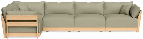 Modular Bondi Latte 5-Seater L-Sectional in Cappuccino | Classic Blend