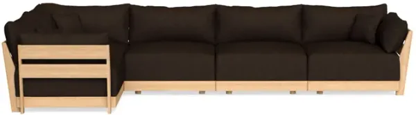 Modular Bondi Latte 5-Seater L-Sectional in Espresso | Classic Blend