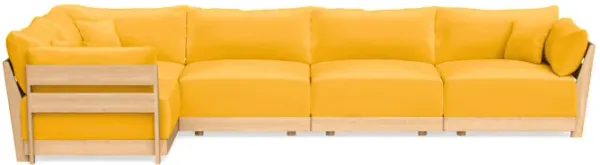 Modular Bondi Latte 5-Seater L-Sectional in Marigold | Classic Blend