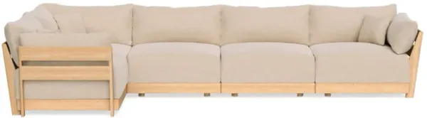 Modular Bondi Latte 5-Seater L-Sectional in Vanilla | Classic Blend