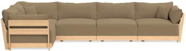 Modular Bondi Latte 5-Seater L-Sectional in Macchiato | Classic Blend