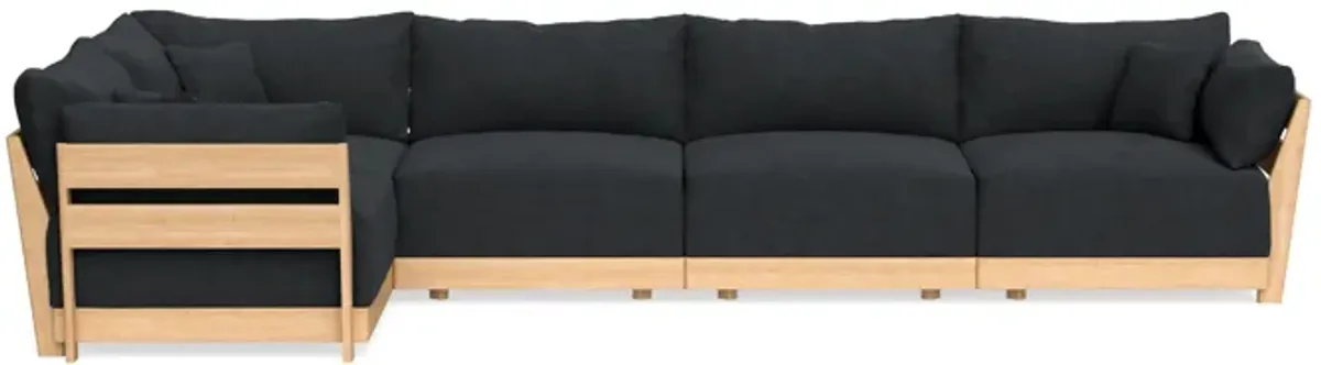 Modular Bondi Latte 5-Seater L-Sectional in Coal | Classic Blend