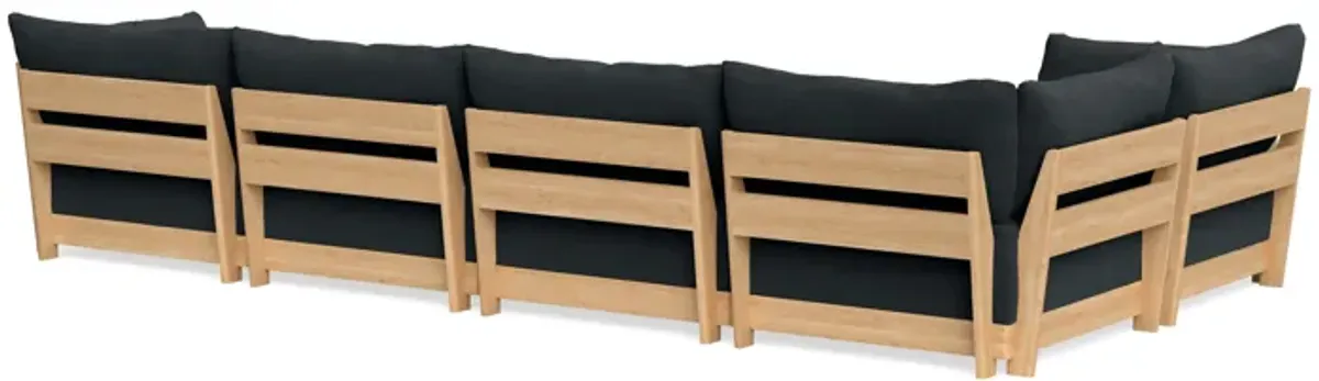 Modular Bondi Latte 5-Seater L-Sectional in Obsidian | Classic Blend