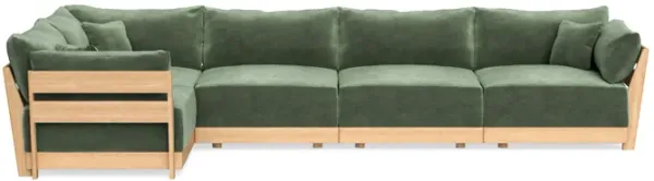 Modular Bondi Latte 5-Seater L-Sectional in Rosemary | Classic Blend