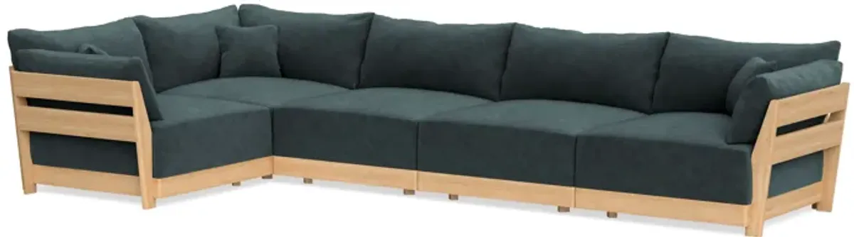 Modular Bondi Latte 5-Seater L-Sectional in Nightfall | Classic Blend