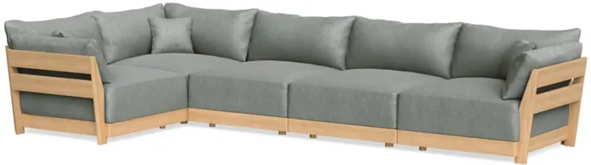 Modular Bondi Latte 5-Seater L-Sectional in Storm Gray | Classic Blend