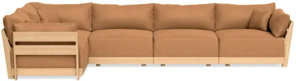 Modular Bondi Latte 5-Seater L-Sectional in Cheddar | Classic Blend