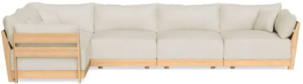 Modular Bondi Latte 5-Seater L-Sectional in Mascarpone | Classic Blend