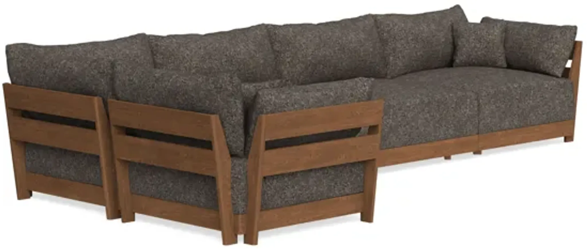 Modular Bondi Espresso 5 Seater L Sectional In Eclipse Inside Weather ...
