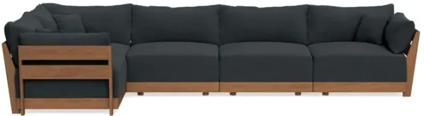 Modular Bondi Espresso 5-Seater L-Sectional in Obsidian | Memory Foam Blend