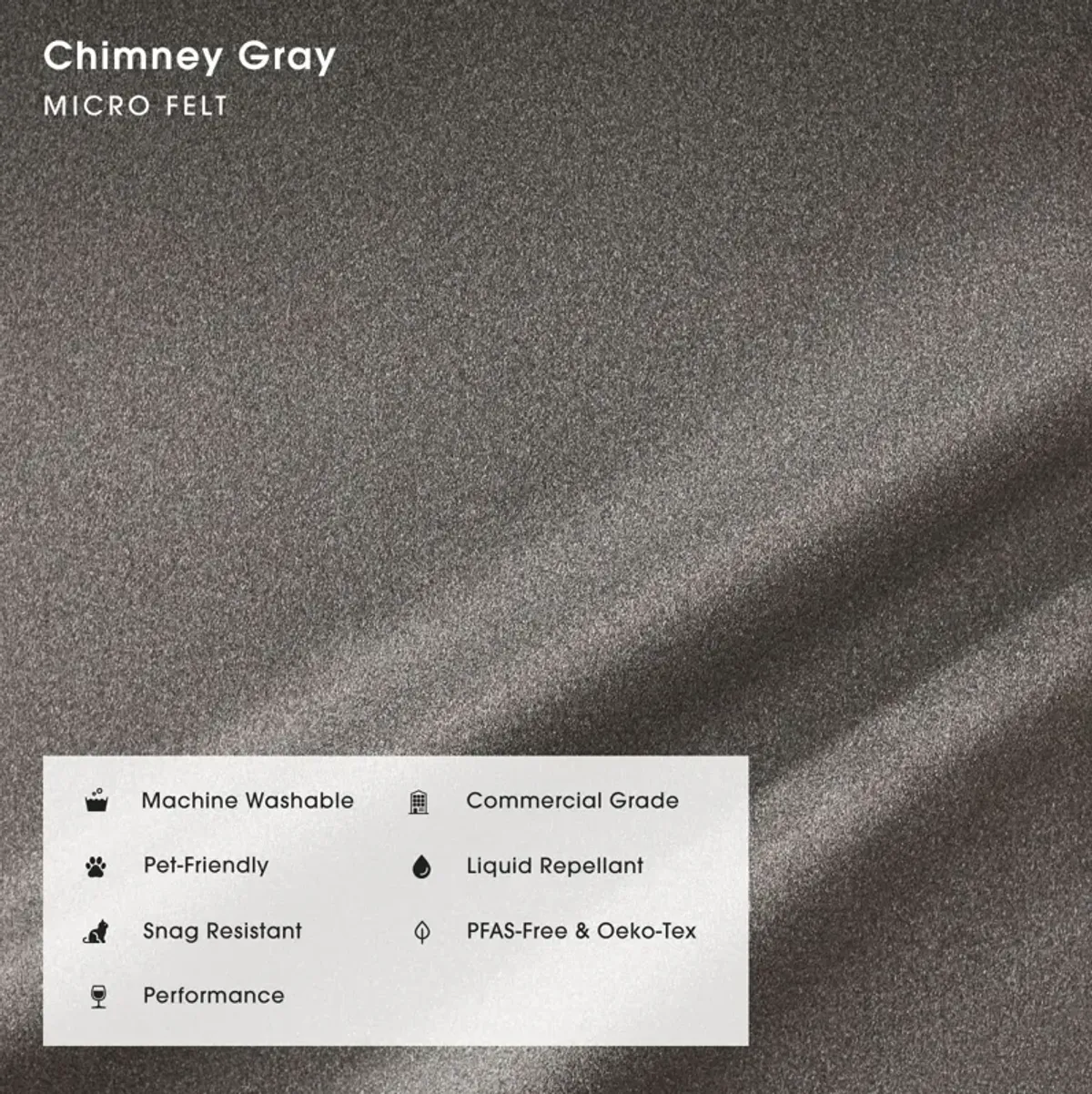Modular Bondi Latte 5-Seater L-Sectional in Chimney Gray | Memory Foam Blend