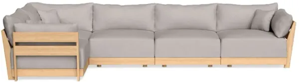 Modular Bondi Latte 5-Seater L-Sectional in Cloud | Memory Foam Blend