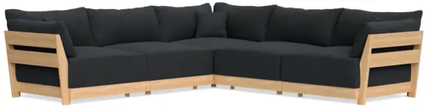 Modular Bondi Latte 5-Seater Corner Sectional in Coal | Memory Foam Blend