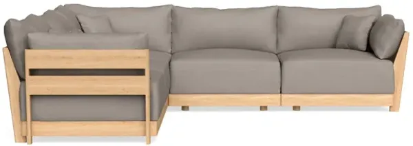 Modular Bondi Latte 5-Seater Corner Sectional in Cinder Gray | Memory Foam Blend