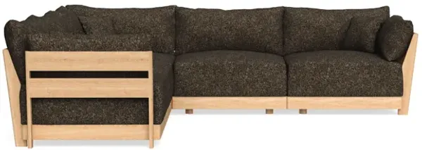 Modular Bondi Latte 5-Seater Corner Sectional in Phantom | Memory Foam Blend