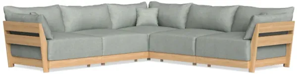 Modular Bondi Latte 5-Seater Corner Sectional in Spa | Memory Foam Blend