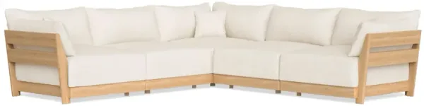 Modular Bondi Latte 5-Seater Corner Sectional in Powder | Memory Foam Blend