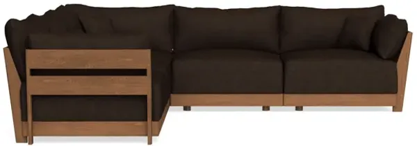 Modular Bondi Espresso 5-Seater Corner Sectional in Espresso | Memory Foam Blend