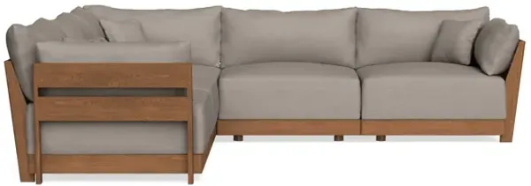 Modular Bondi Espresso 5-Seater Corner Sectional in Cinder Gray | Memory Foam Blend