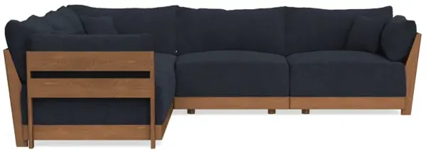 Modular Bondi Espresso 5-Seater Corner Sectional in Midnight | Memory Foam Blend