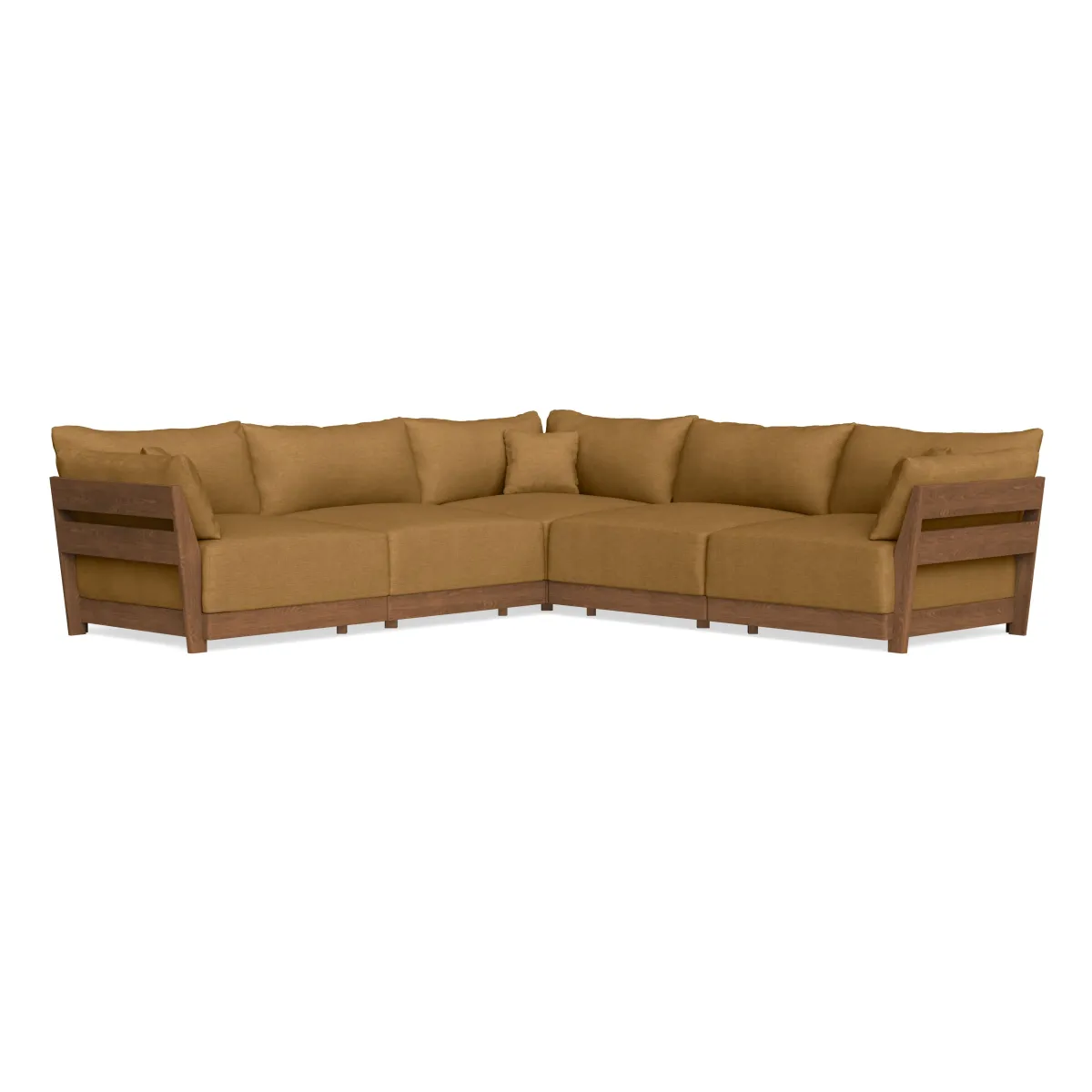 Modular Bondi Espresso 5-Seater Corner Sectional in Dijon | Memory Foam Blend