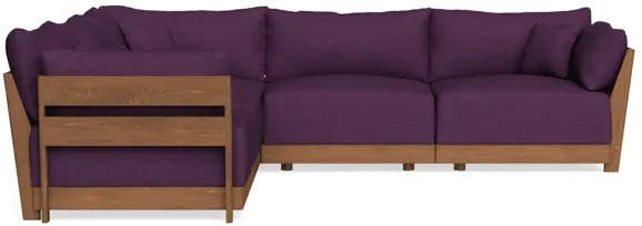 Modular Bondi Espresso 5-Seater Corner Sectional in Aubergine | Memory Foam Blend