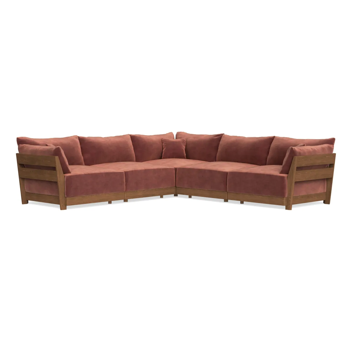 Modular Bondi Espresso 5-Seater Corner Sectional in Spice | Memory Foam Blend