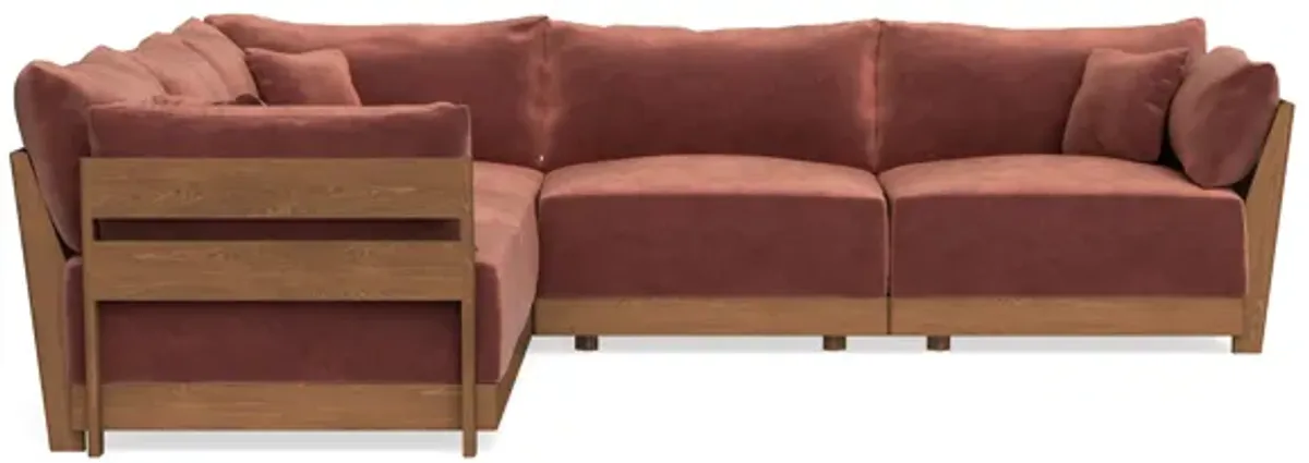 Modular Bondi Espresso 5-Seater Corner Sectional in Spice | Memory Foam Blend