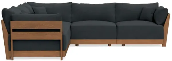 Modular Bondi Espresso 5-Seater Corner Sectional in Obsidian | Memory Foam Blend
