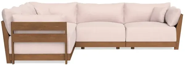 Modular Bondi Espresso 5-Seater Corner Sectional in Peony | Memory Foam Blend