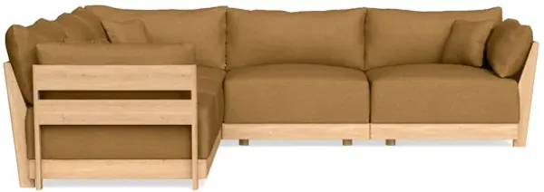 Modular Bondi Latte 5-Seater Corner Sectional in Dijon | Classic Blend