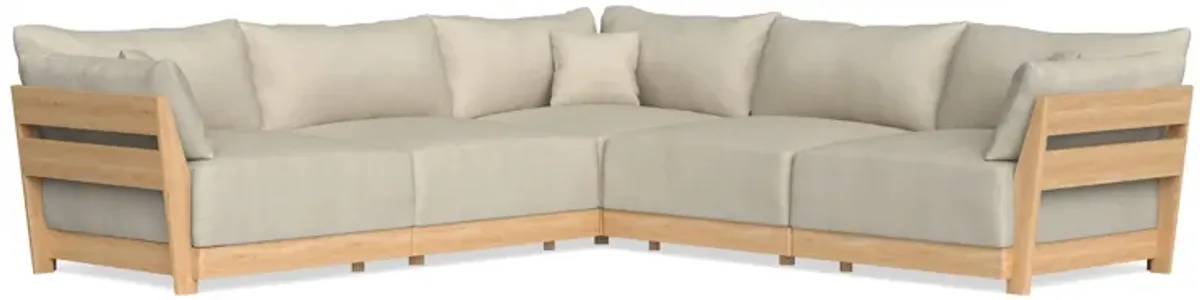 Modular Bondi Latte 5-Seater Corner Sectional in Almond | Classic Blend