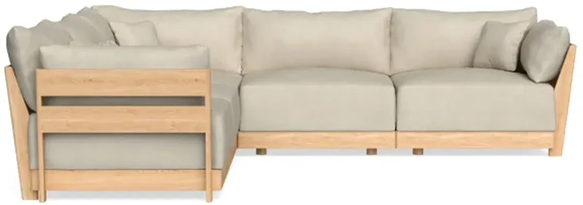 Modular Bondi Latte 5-Seater Corner Sectional in Almond | Classic Blend