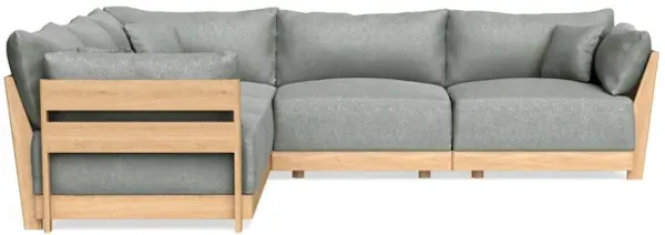 Modular Bondi Latte 5-Seater Corner Sectional in Storm Gray | Classic Blend
