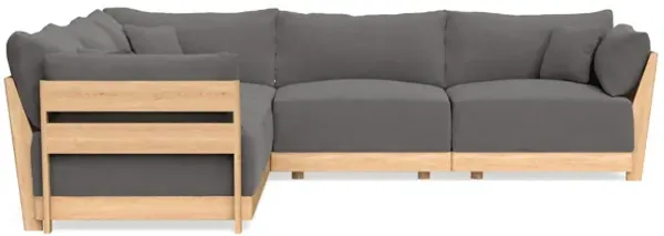 Modular Bondi Latte 5-Seater Corner Sectional in Burnt Ember | Classic Blend