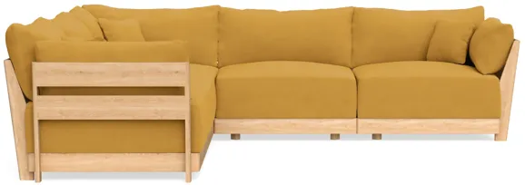Modular Bondi Latte 5-Seater Corner Sectional in Honey | Classic Blend