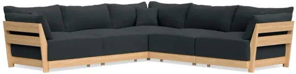 Modular Bondi Latte 5-Seater Corner Sectional in Obsidian | Classic Blend