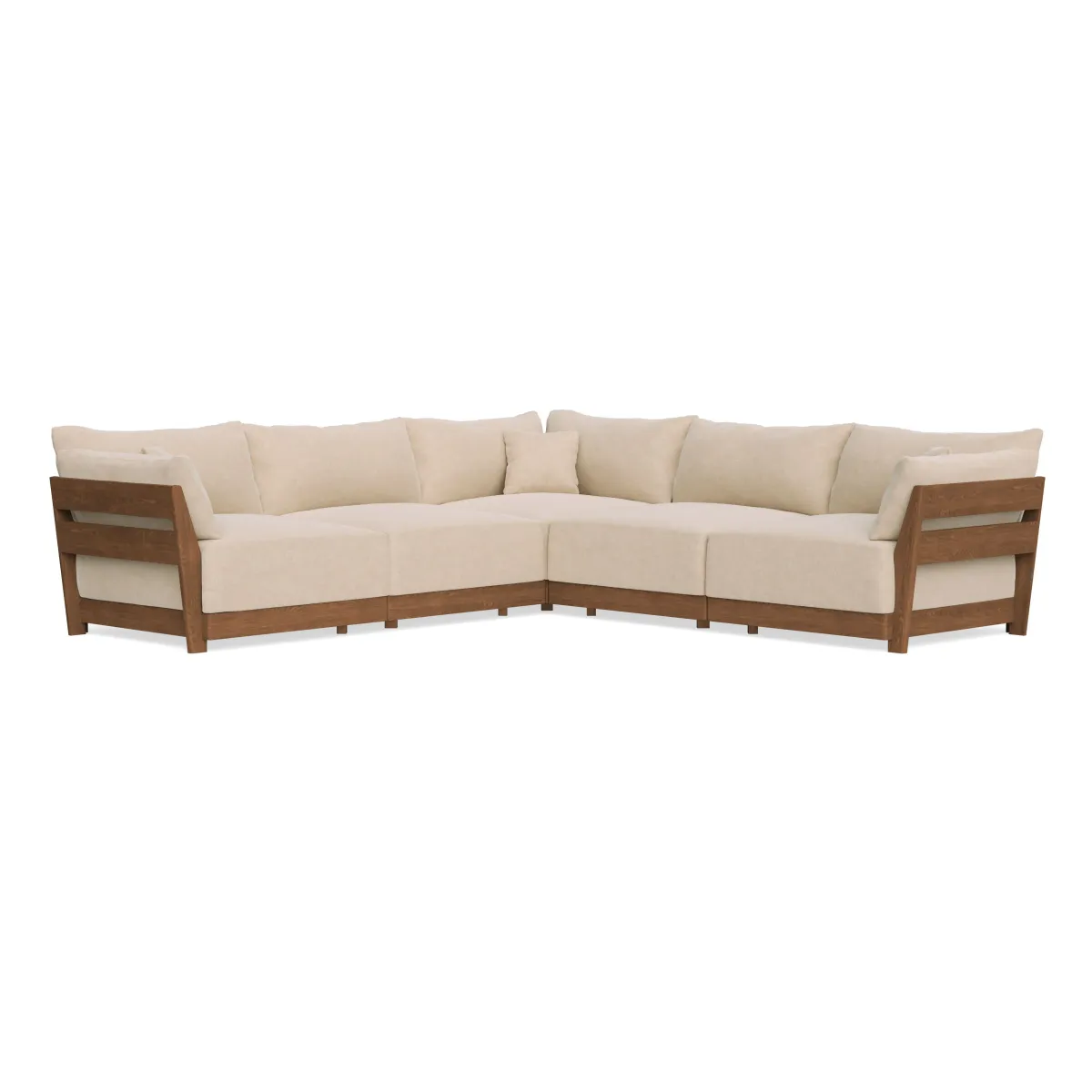 Modular Bondi Espresso 5-Seater Corner Sectional in Vanilla | Classic Blend