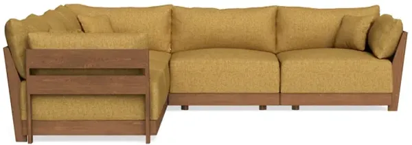 Modular Bondi Espresso 5-Seater Corner Sectional in Butterscotch | Classic Blend
