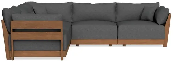 Modular Bondi Espresso 5-Seater Corner Sectional in Pebble | Classic Blend