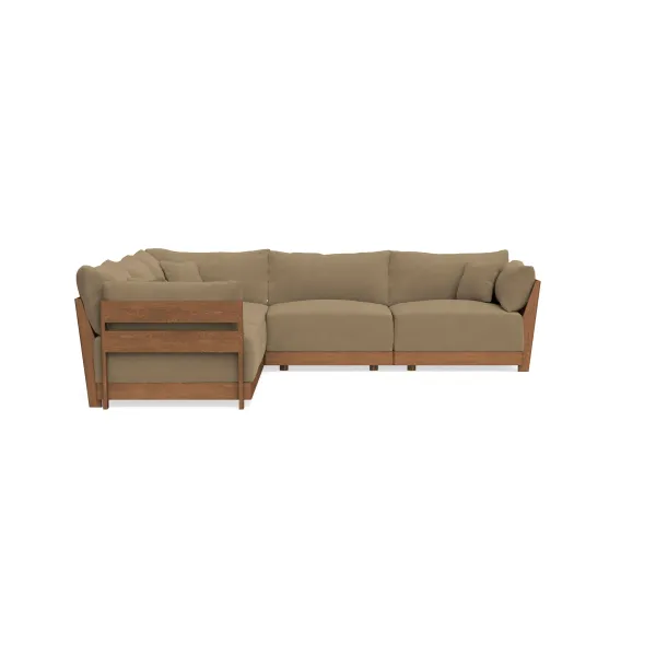 Modular Bondi Espresso 5-Seater Corner Sectional in Macchiato | Classic Blend