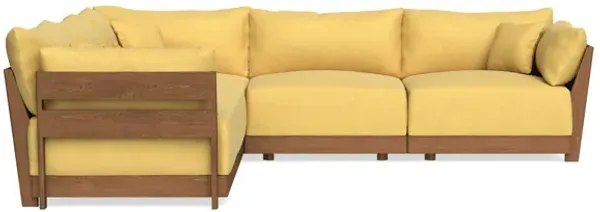 Modular Bondi Espresso 5-Seater Corner Sectional in Goldenrod | Classic Blend