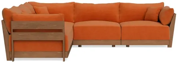 Modular Bondi Espresso 5-Seater Corner Sectional in Terracotta | Classic Blend