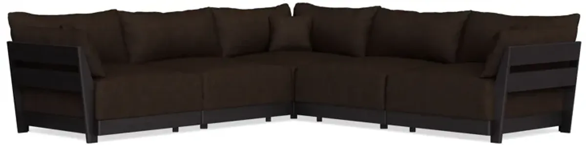 Modular Bondi Black 5-Seater Corner Sectional in Espresso | Classic Blend