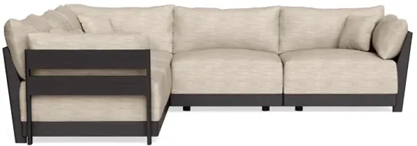 Modular Bondi Black 5-Seater Corner Sectional in Wheat | Classic Blend