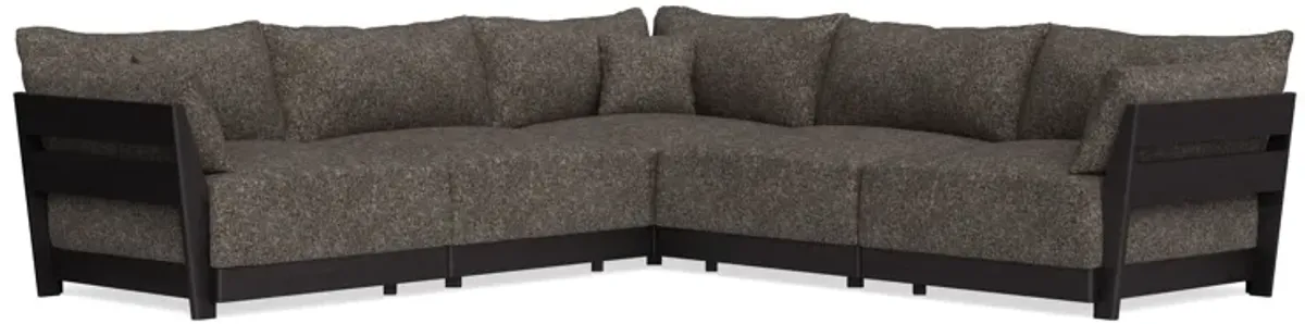 Modular Bondi Black 5-Seater Corner Sectional in Eclipse | Classic Blend
