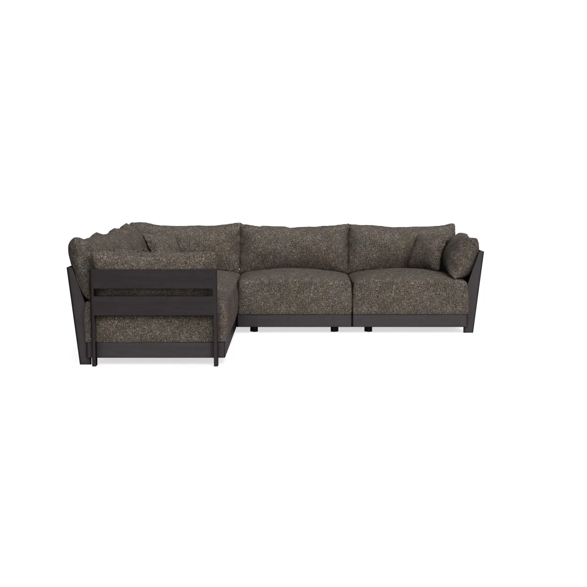 Modular Bondi Black 5-Seater Corner Sectional in Eclipse | Classic Blend