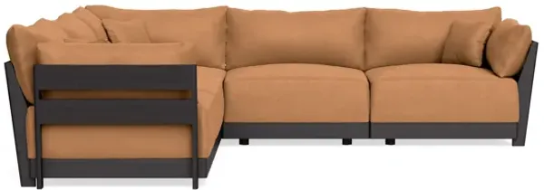 Modular Bondi Black 5-Seater Corner Sectional in Cheddar | Classic Blend
