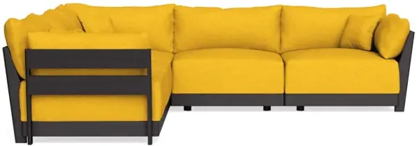 Modular Bondi Black 5-Seater Corner Sectional in Sunflower | Classic Blend